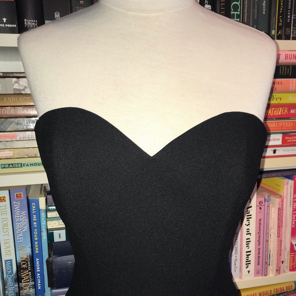 Vintage A.J. Bari Petites Black Sweetheart Strapless Dress - Picture 2 of 12